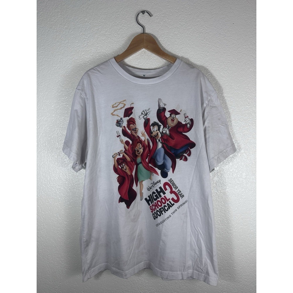 Disney High School Musical 3 Senior Year T Shirt XL 2008 Movie Graphic Y2K White